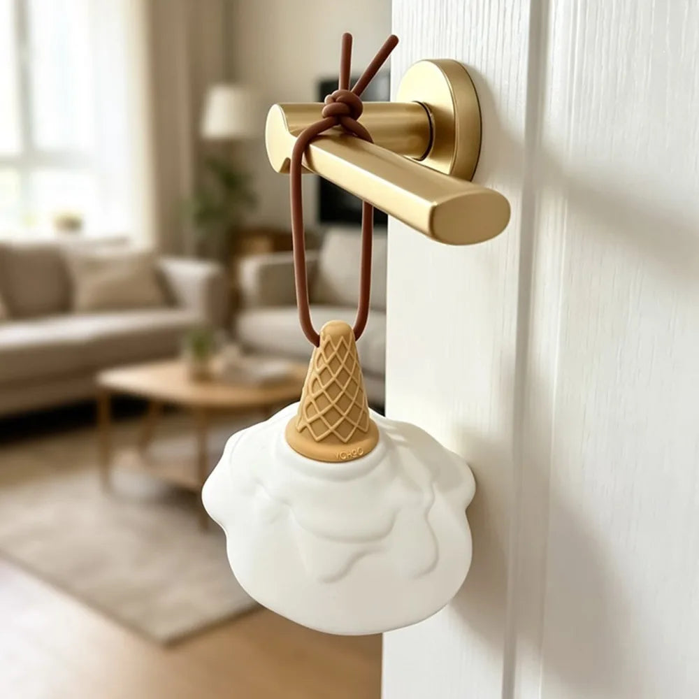 Cute Cartoon Ice Cream Shape Door Stopper Wedge Funny Decorative Qme