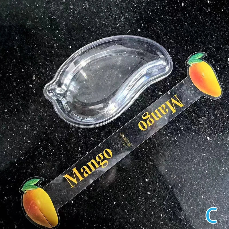 CC1110Pcs Creative Mango Shape Disposable Dessert Cake Plastic Cup Qme Style B 10PCS