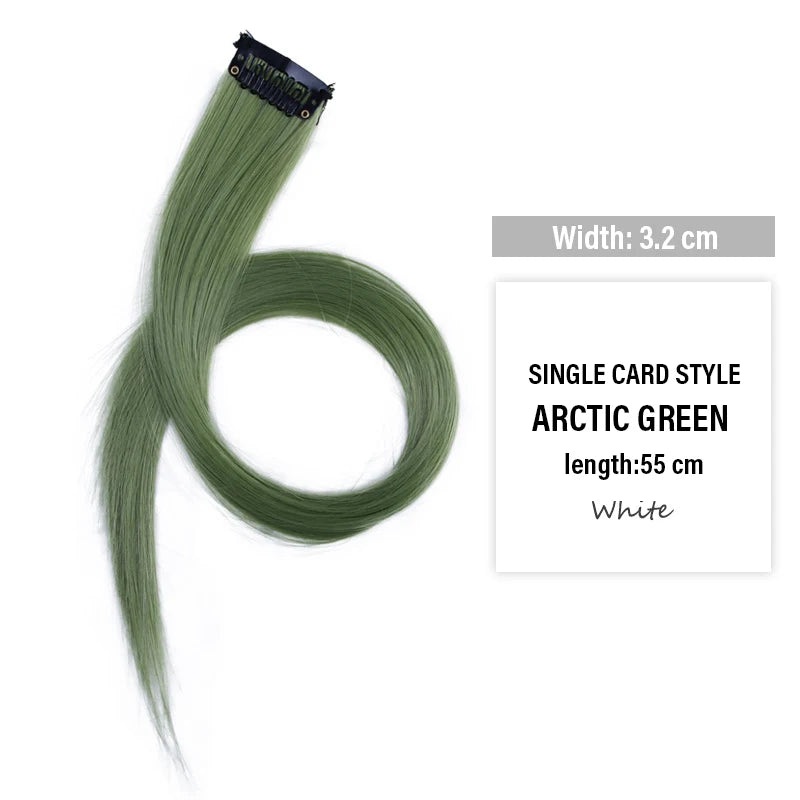 Colored Clip-in Hair Extensions High-temp Matte Fiber Seamless