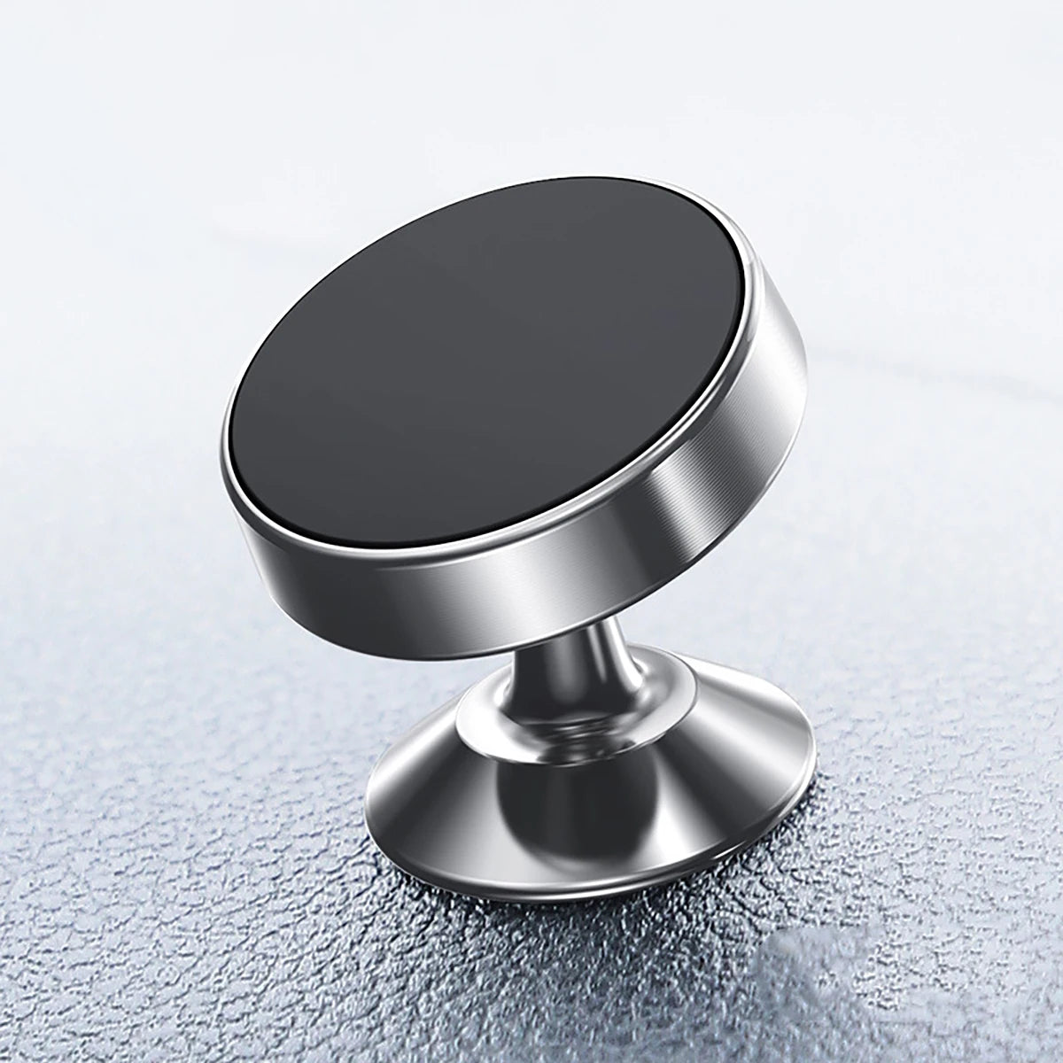 1 Metal Material Circular Mini Magnetic Phone Holder Car Qme Silver