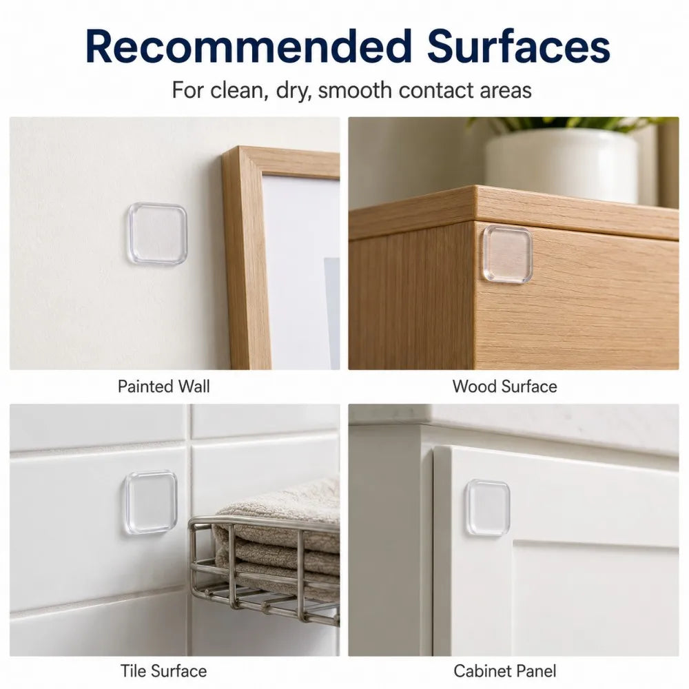 Transparent Round Door Stopper Pads Clear Silicone Wall Protector Self Adhesive Handle Bumper Cushion Pads Home Guard Wall Decor Qme