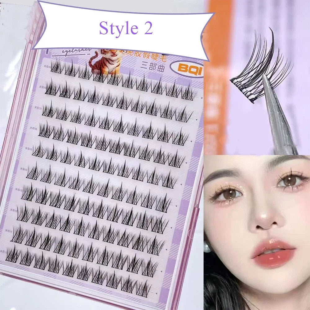 10 Rows Large Capacity Glue-free False Eyelashes Single Cluster 10 Qme 02