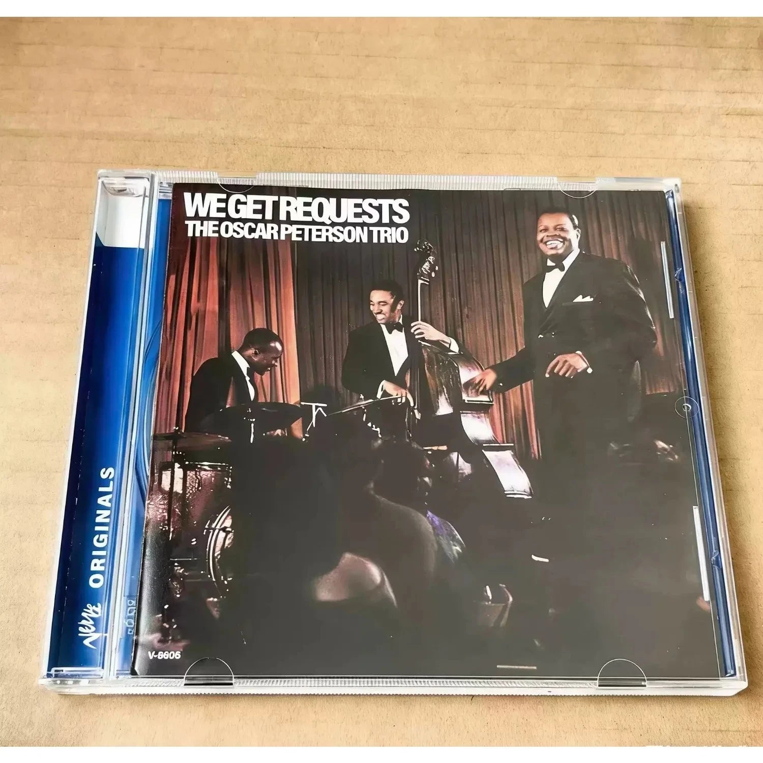 Vintage Jazz Trio CD Album, Live Stage Performance Cover Art Style, Classic Swing & Bop Tracks for Jazz Collectors Qme We Get Requests