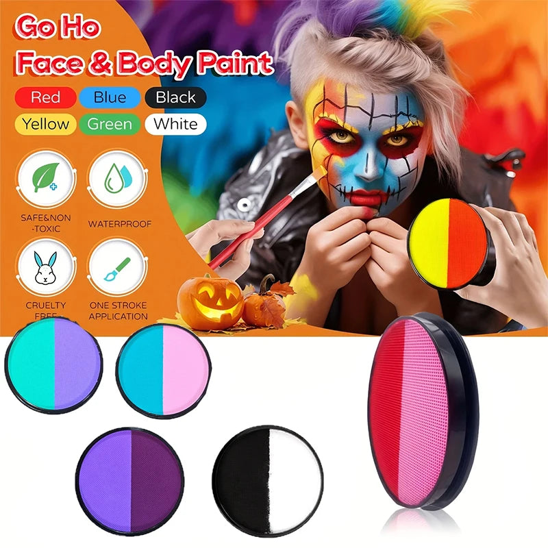 Multicolor Watercolor Face Paint Dual-tone Easy Wash Water-based Body Qme