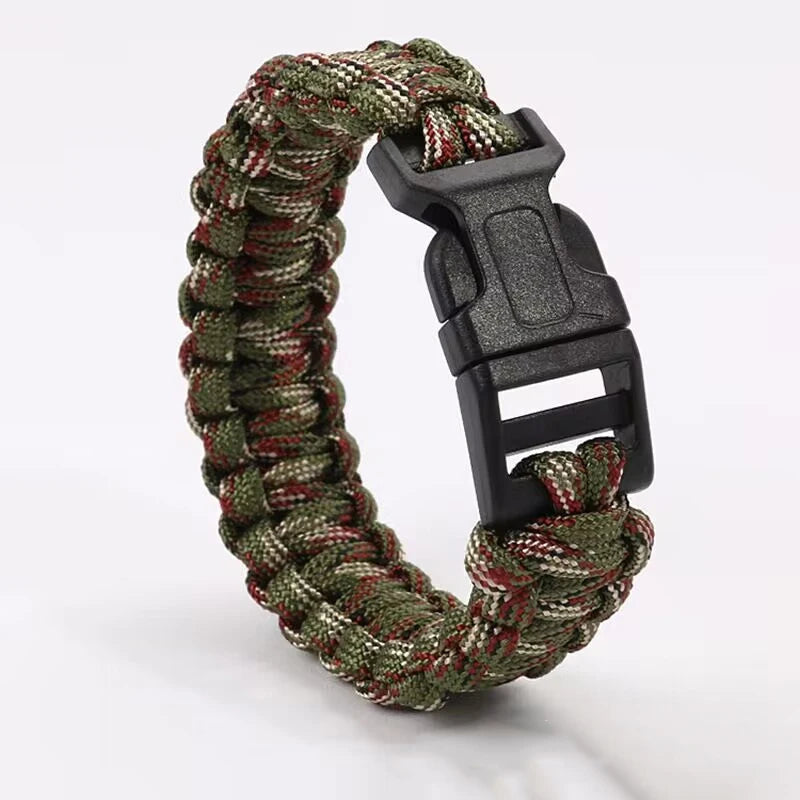 23cm Seven Core Paracord Escape Outdoor Emergency Plaited Rope EDC Camping Survival Saving Bracelet Tools Umbrella Rope Bracelet Qme