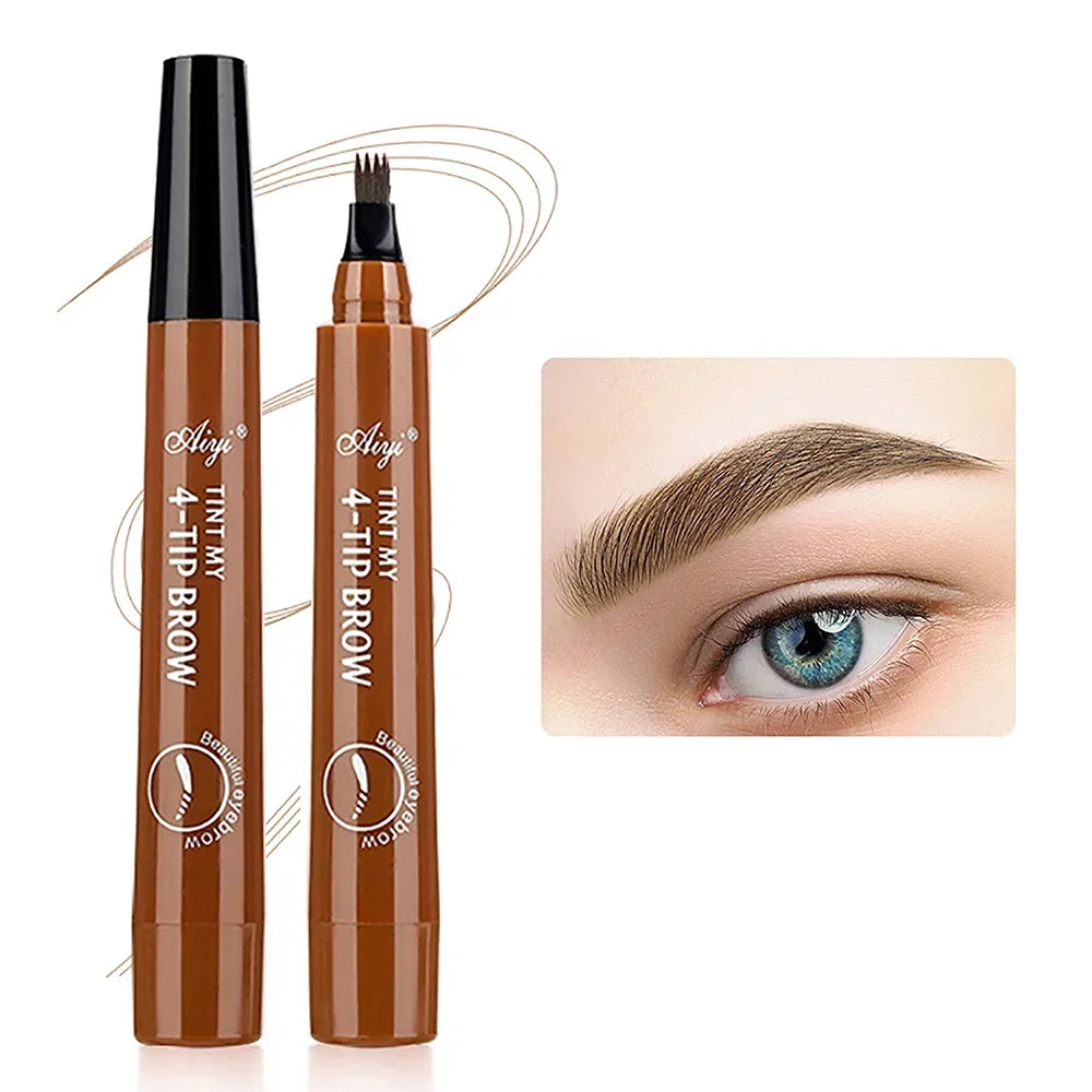 4-Tip Microblading Eyebrow Pencil Waterproof Smudge-proof Natural Qme 01