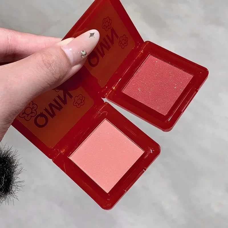 Monochrome Blush Palette Tomato Orange Blusher Powder Natural Face Makeup Matte Peach Rouge Contour Shadow Palette Girl Cosmetic Qme