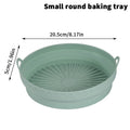 Foldable Air Fryer Silicone Mould Reusable Basket Food Safe Non Stick Qme SC1