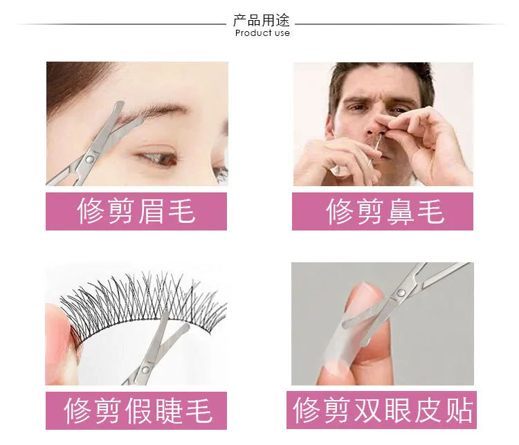 Professional Stainles Scissor Manicure Tool For Nails Eyebrow Nose Eyelash Cuticle Scissors Curved Pedicure Scissors Makeup Tool Qme