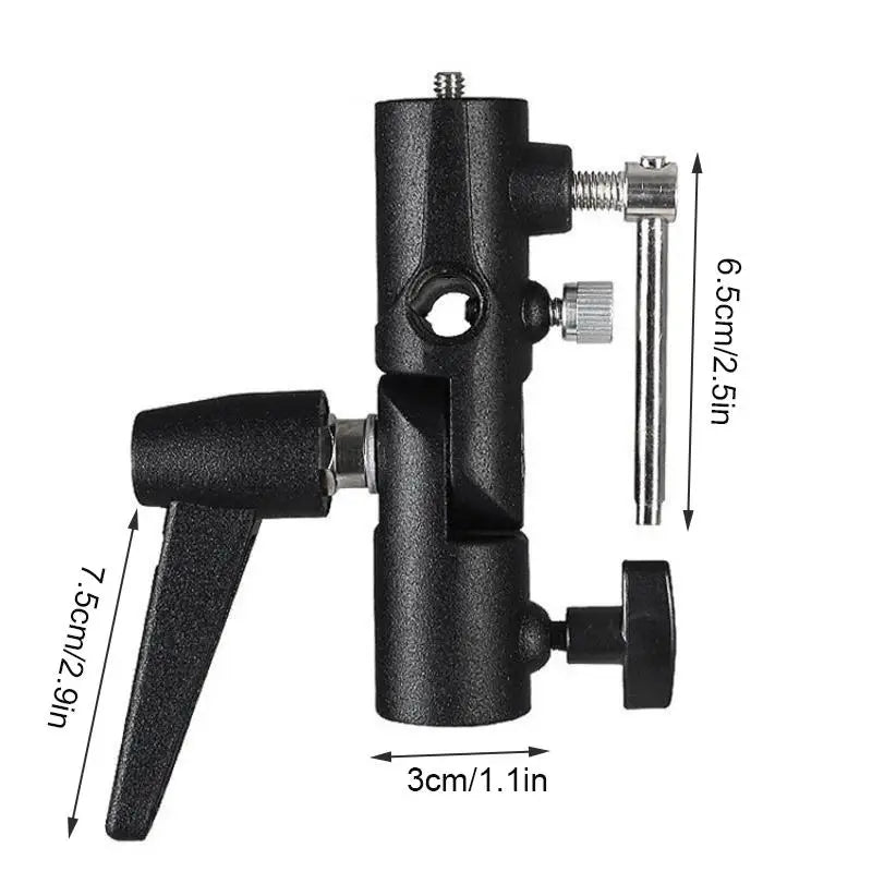Aluminum Alloy Light Stand Bracket Adjustable Swivel Lock Studio Qme