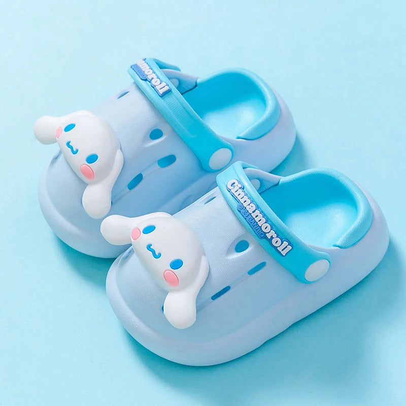 Hello Kitty Kuromi Cartoon Slippers Non-Slip House Slippers Two-Tone Slip-On Sandals House Slippers Qme
