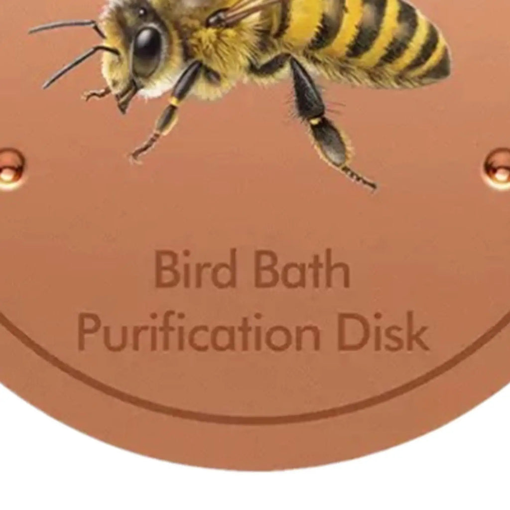 Bird Bath Purification Disk Bee Pattern Filtration Ornaments Metal Bird Bath Purification Disk For Outdoor Garden Deck Patio Qme