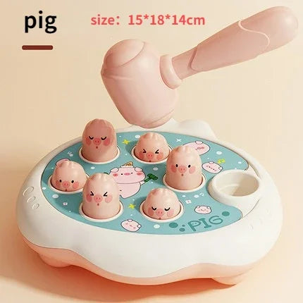 Cartoon Whac-A-Mole Montessori Baby Toy Toddler Educational Birthday Gift Animal Theme Knocking Game Parent Child Board Game Boy Qme Pig