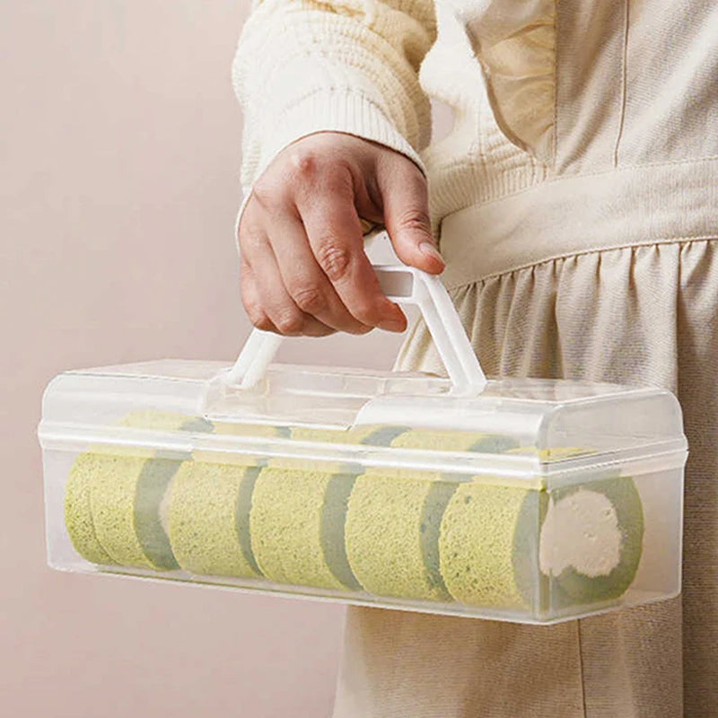 Bread Box Handle Reusable Plastic Container Toast Holder Pastry Qme