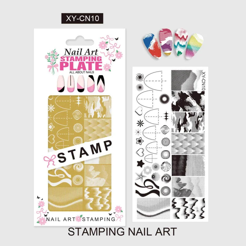 Template Stencils Bowknot Patterns Nail Stamping Plates Nail Art Stamper Kawaii Bow Image Plate Manicure Tools Qme CN10