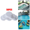 50pcs Multifunctional White Chlorine Tablets For Swimming Pool Cleaning Tablet Spa Clean Protect Against Harmful Sun Ray Qme Default Title