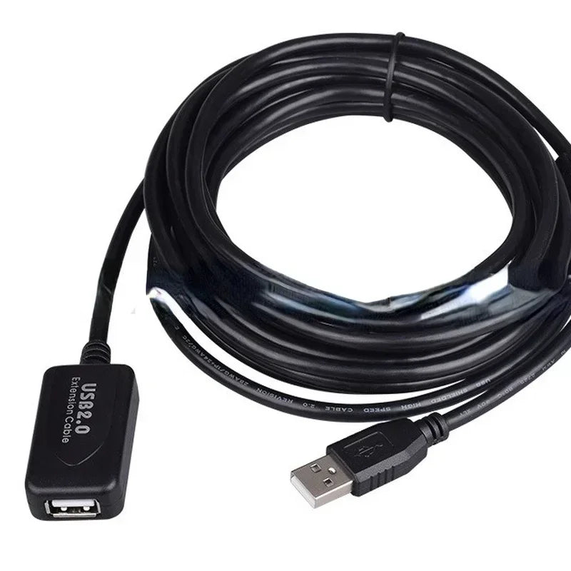 USB 2.0 Male To Female USB Cable Extender Cord Wire Super Speed Data Sync USB2.0 Extension Cable 10m 15m 20m 30m for PC Laptop Qme