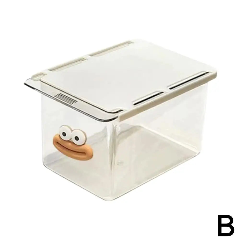 Transparent Bathroom Storage Box For Cotton Stick Makeup Cotton Pull-Out Storage Drawer Style Space Saving Cotton Pad Holder Qme B