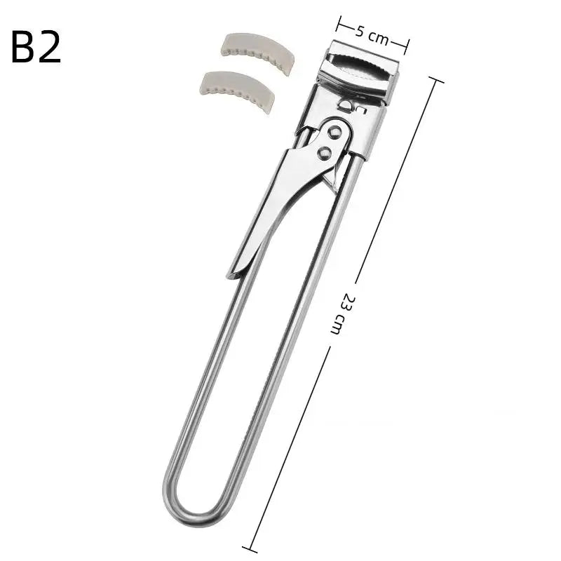 Stainless Steel Can Opener Adjustable Multi Function Labor Saving Qme B 2