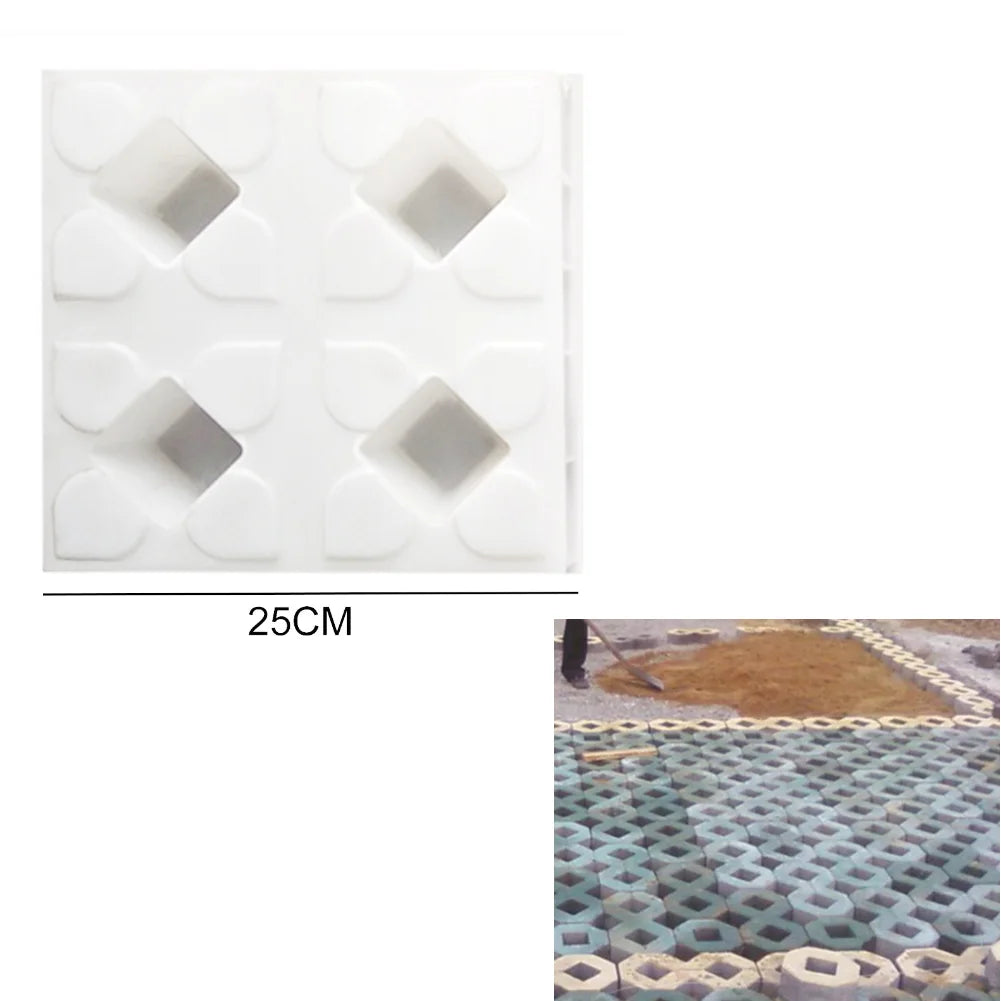 DIY Path Maker Paving Cement Brick Molds Outdoor Courtyard Garden Stone Road Walk Concrete Brick Carving Pavement Tools Qme D