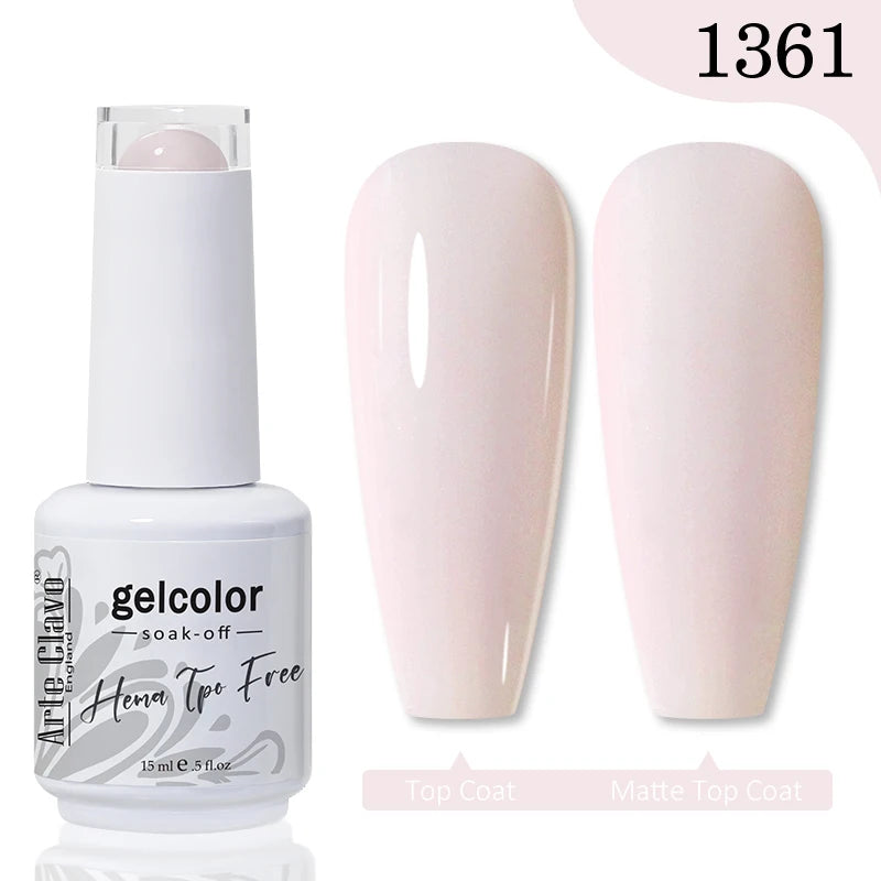 Arte Clavo Jelly Series Semi-transparent Light Pink Peach Gel Nail