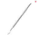 Stainless Steel Cuticle Pusher Dual Sided Shaped Double Ended Ingrown Qme D