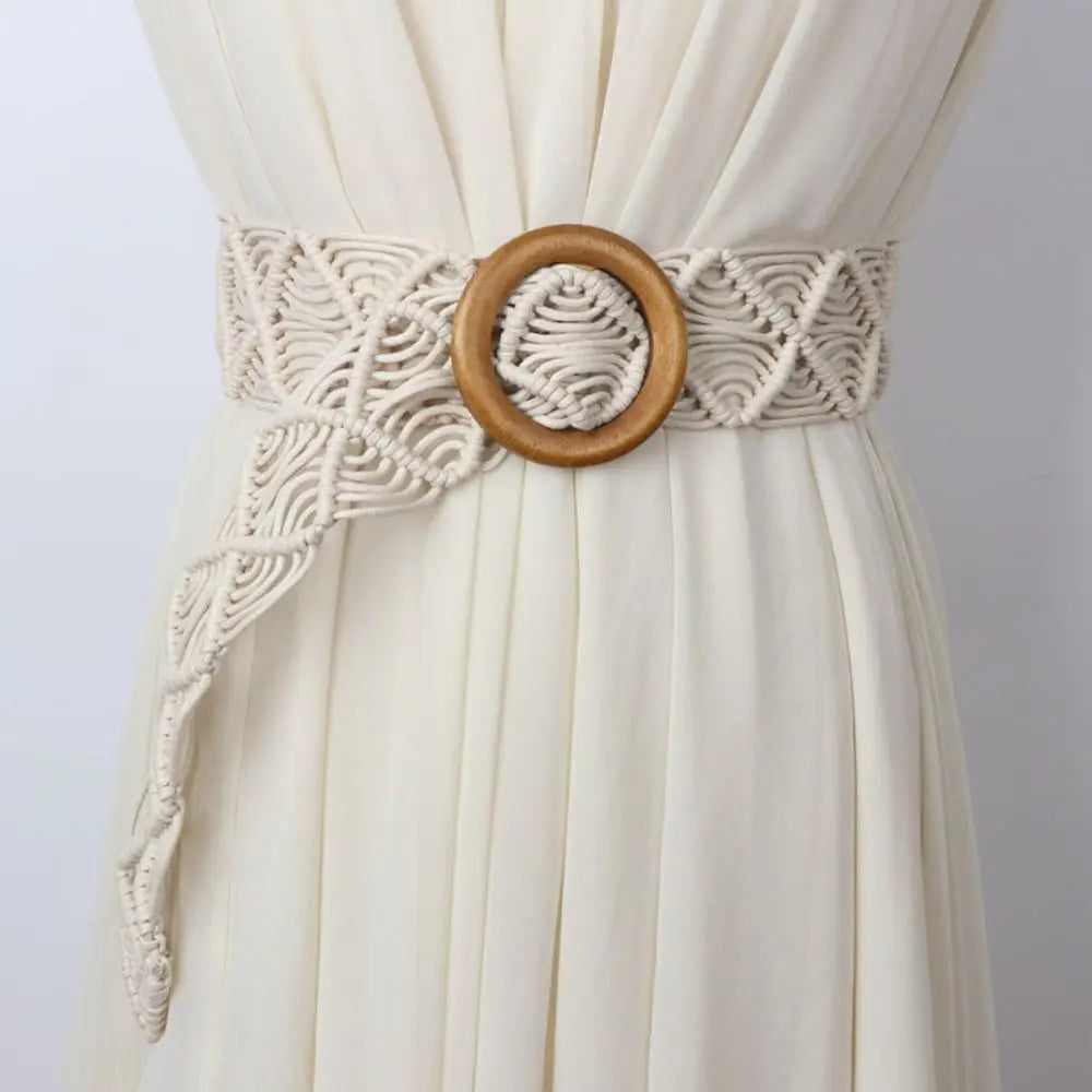 Dress Waistbands Accessories Waist Rope Beach Wax Ethnic Belts Qme