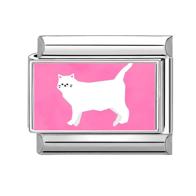 Design Cute Cartoon Animal Pet Series Cat Dog Rabbit Italian Link Fit