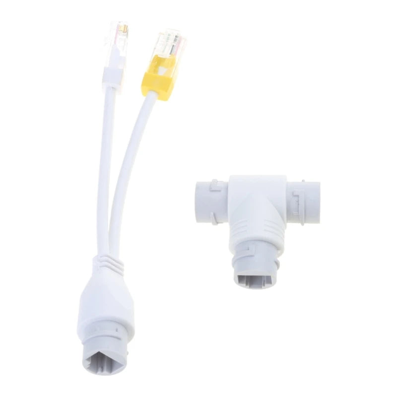 5pcs Reliable 2 In 1 POE Splitter For Networks Monitoring System RJ45 Connector For Simple Networks Build Superior Transmission Qme