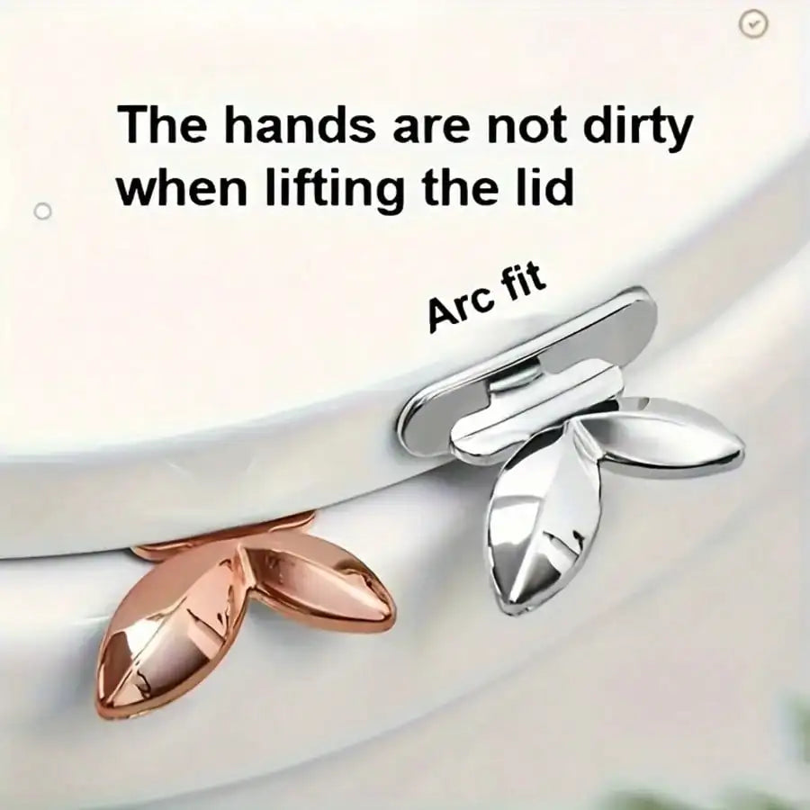 2 Rose Gold Toilet Seat Riser Kits No-hand-dirtying Puller Qme
