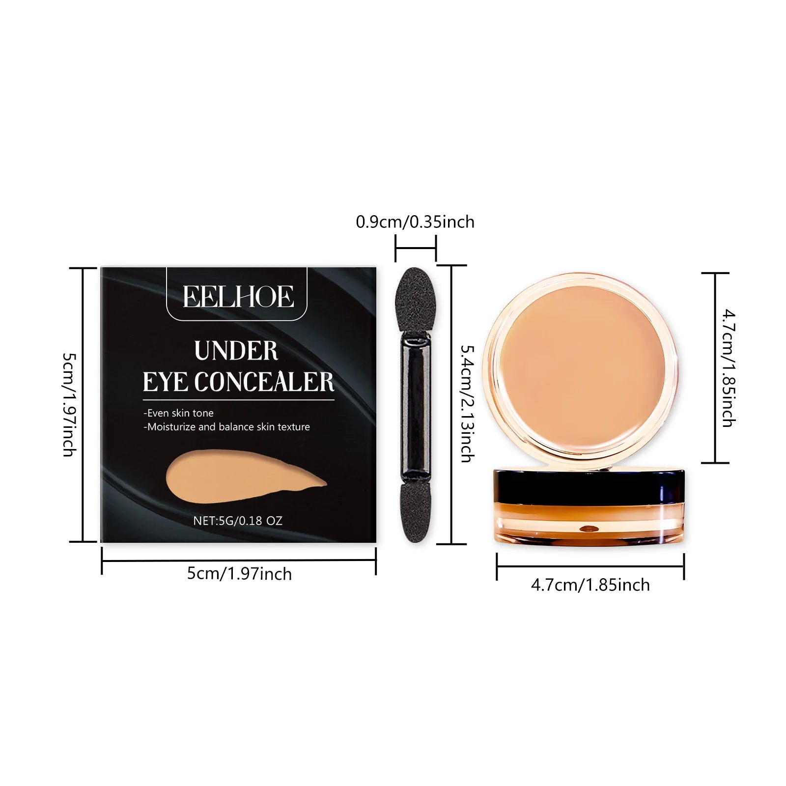 Eye Concealer Series Eye Blemishes Moisturizing Without Removing Makeup Light And Natural Fit Brighting Repair Concealer Makeup Qme 1Pcs Natural