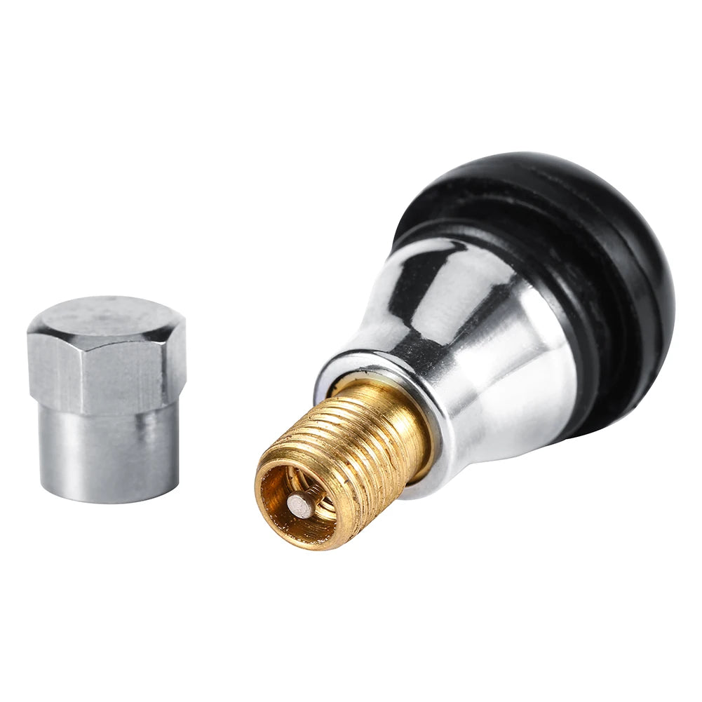 1PC TR412 AC Tire Valves brass Chrome Tubeless wheel valve for cars motorcycles Rubber Valve Stem Valve Stem Snap in Valve Stem Qme