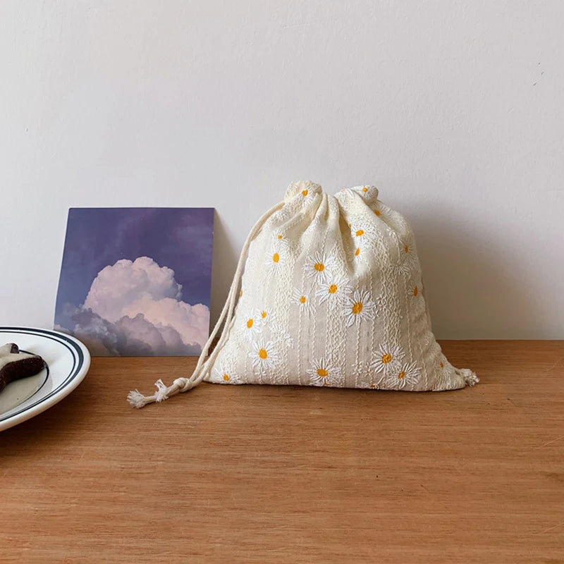 DIY Drawstring Bag Travel Dust Proof Handbags Woman Jewelry Cosmetic Qme