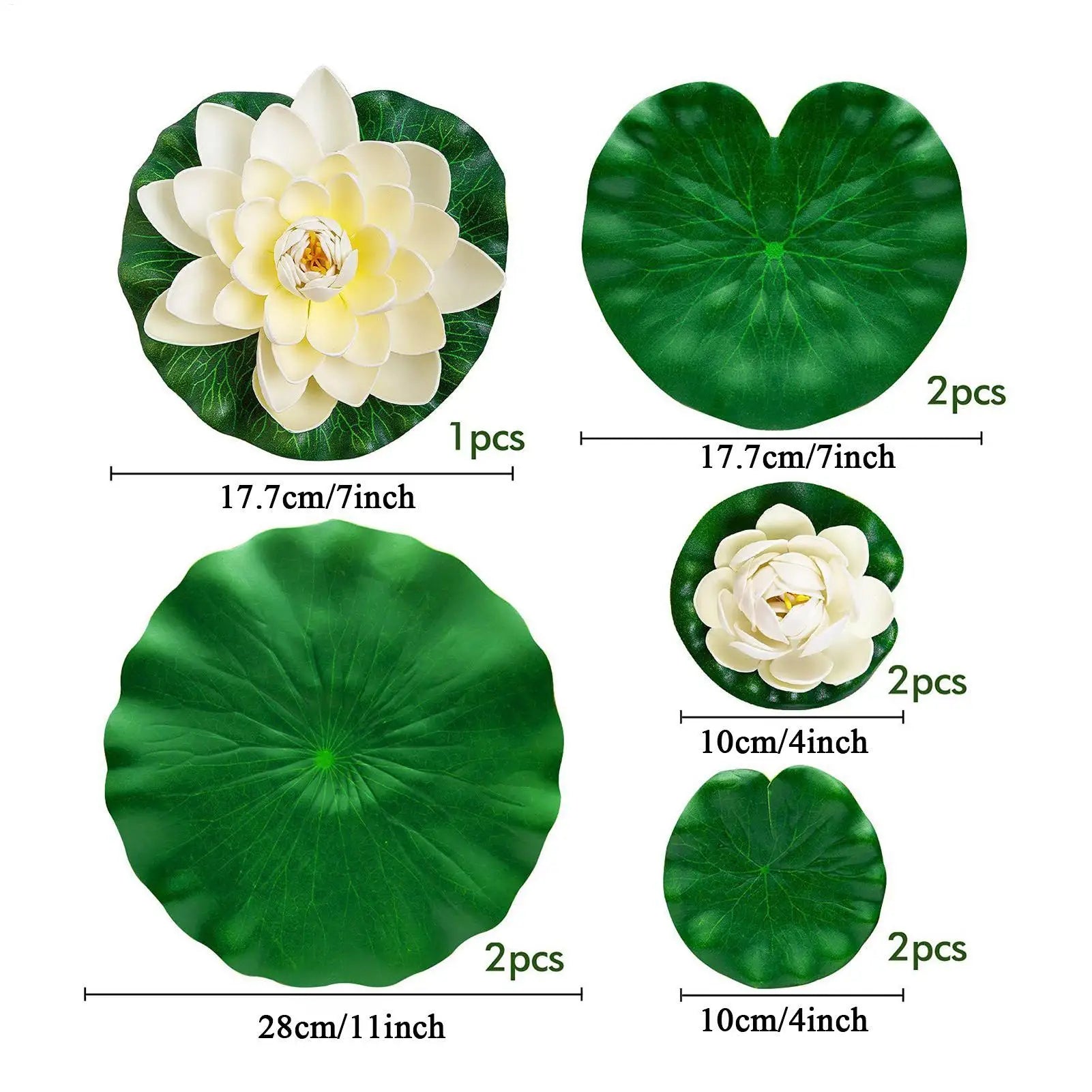 Floating Pool Decorations 9 Pieces Artificial Realistic Decorations Flower Garden Decor For Garden Landscape Backyard Wedding Qme