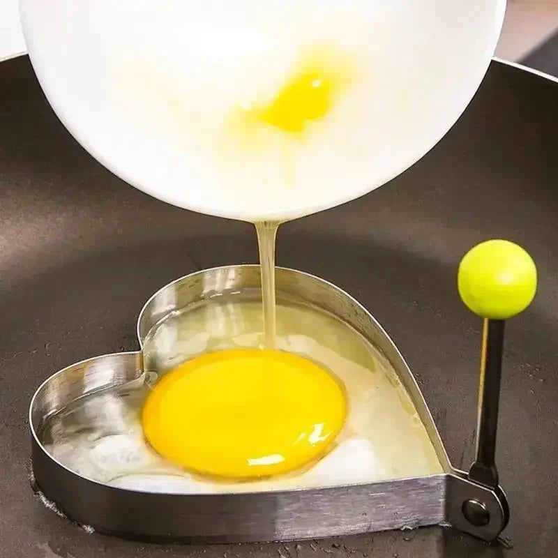 Stainless Steel Fried Egg Mold Heart Pancake Maker Breakfast Baking Omelette Rings Cooking Tools Kitchen Accessories Tool Qme