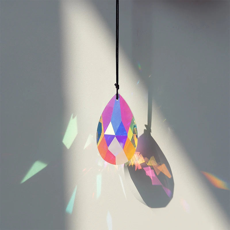 Hanging Pendant Rainbow Chaser Ornament Window Garden Decor Crystals Qme A2-38MM