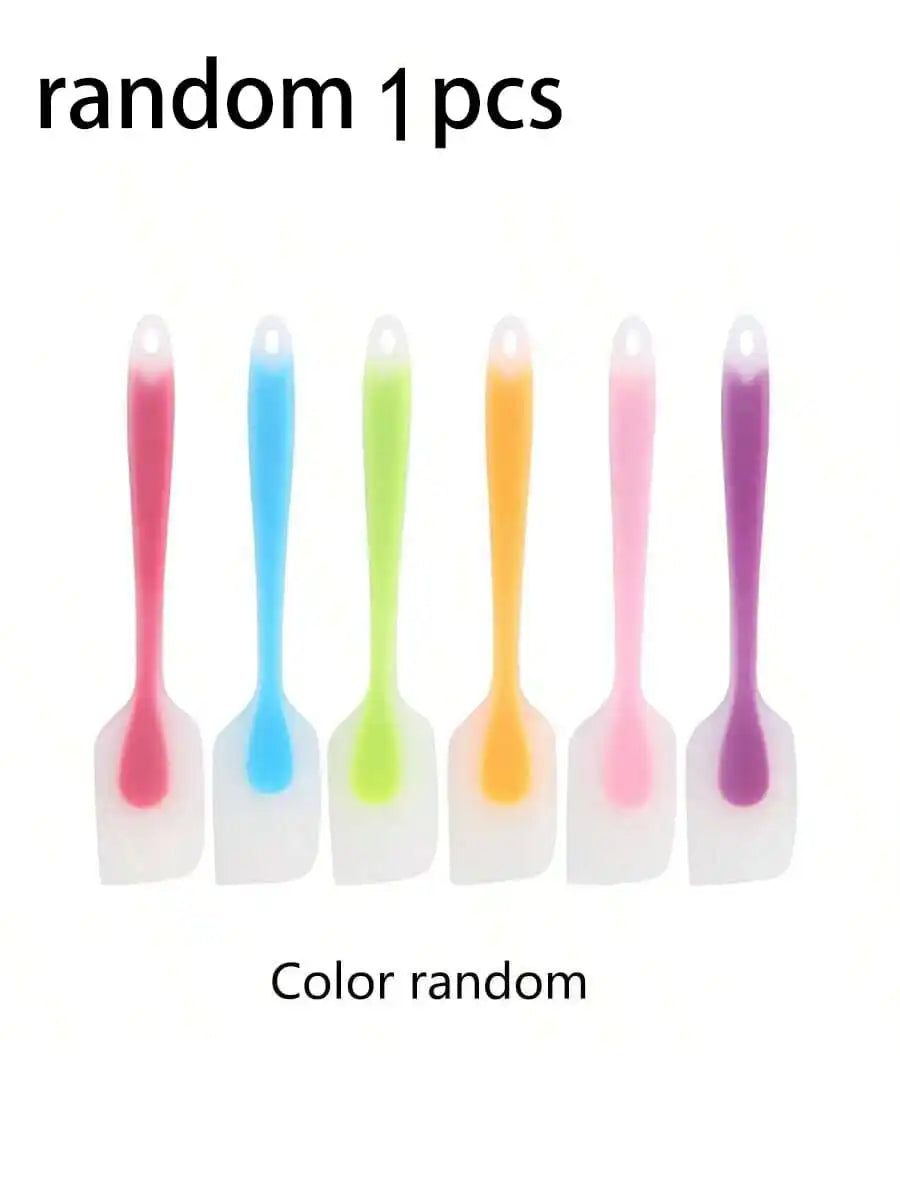 1 2 3 4 Mini Silicone Spatula Temperature Resistant Cream Mixing Qme random 1pc