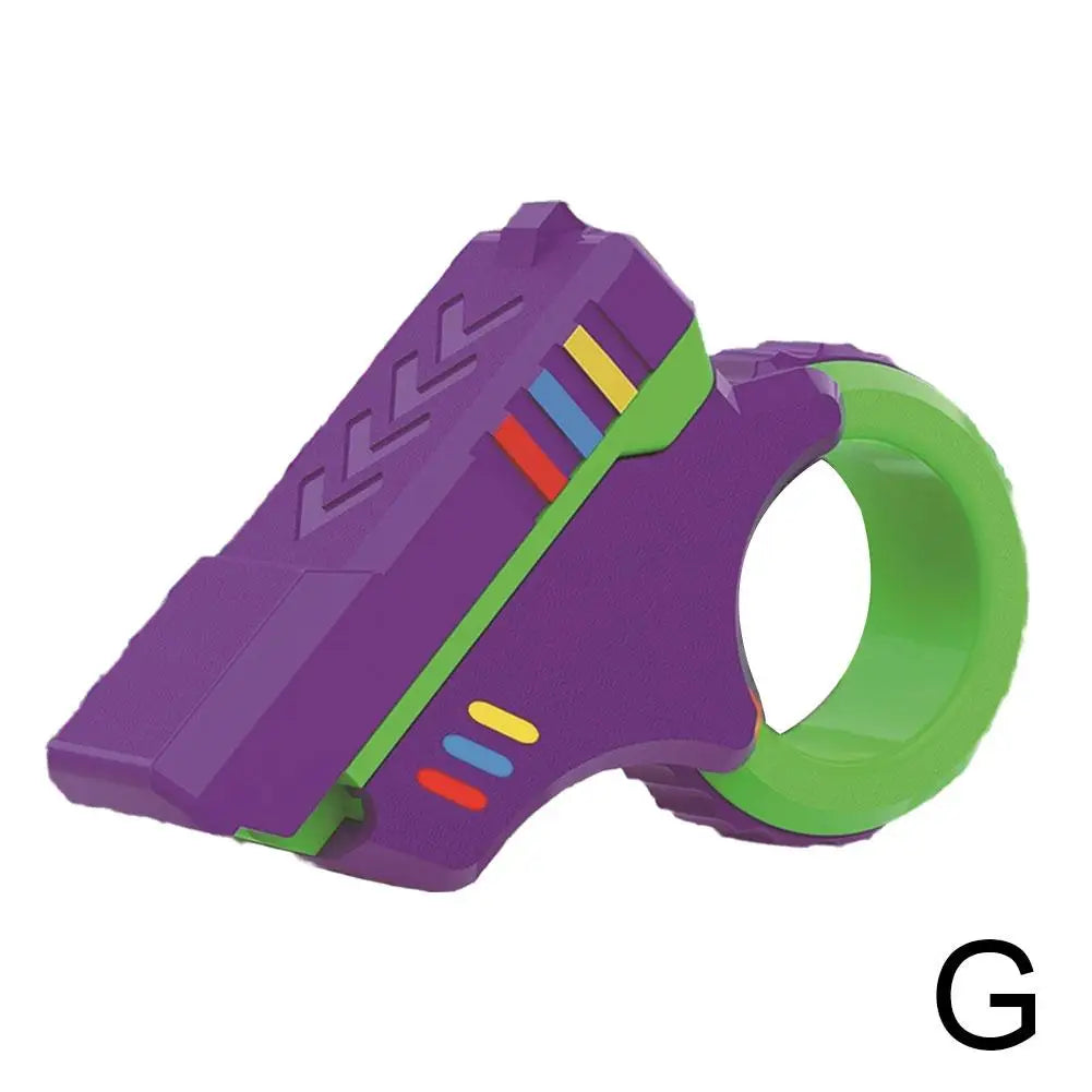 Multi-function Stress Relief Fidget Ring Office Decompress Rotary Finger Sliders Small Pistol Fingertip Toy for Adults Kids Gift Qme G