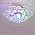 20cm LED Crystal Ceiling Light Modern Flower Shape Ceiling Lamp Hallway Living Room Lamp Bedroom Kitchen Corridors Aisle Light Qme Colorful Exposed