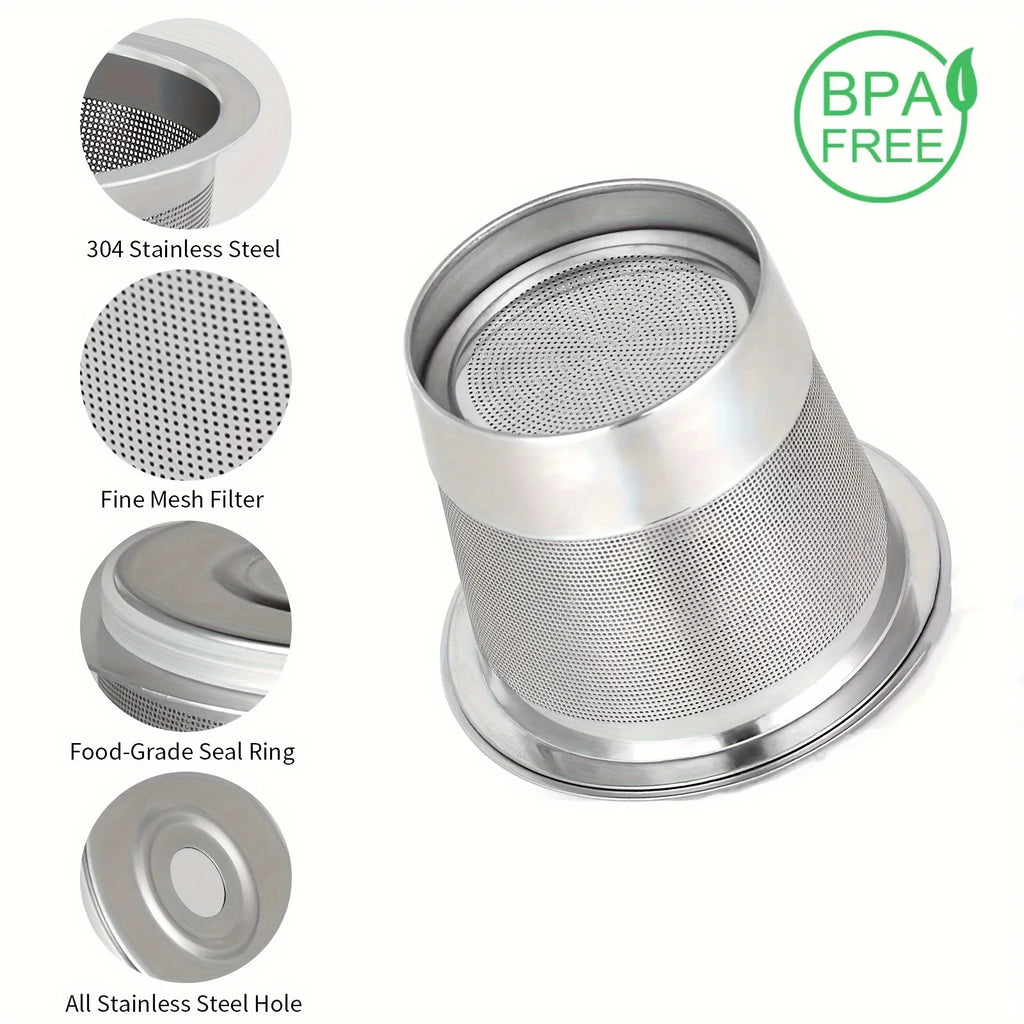 SUS304 Stainless Steel Reusable K-cups Coffee Pods Compatible Ninja Qme