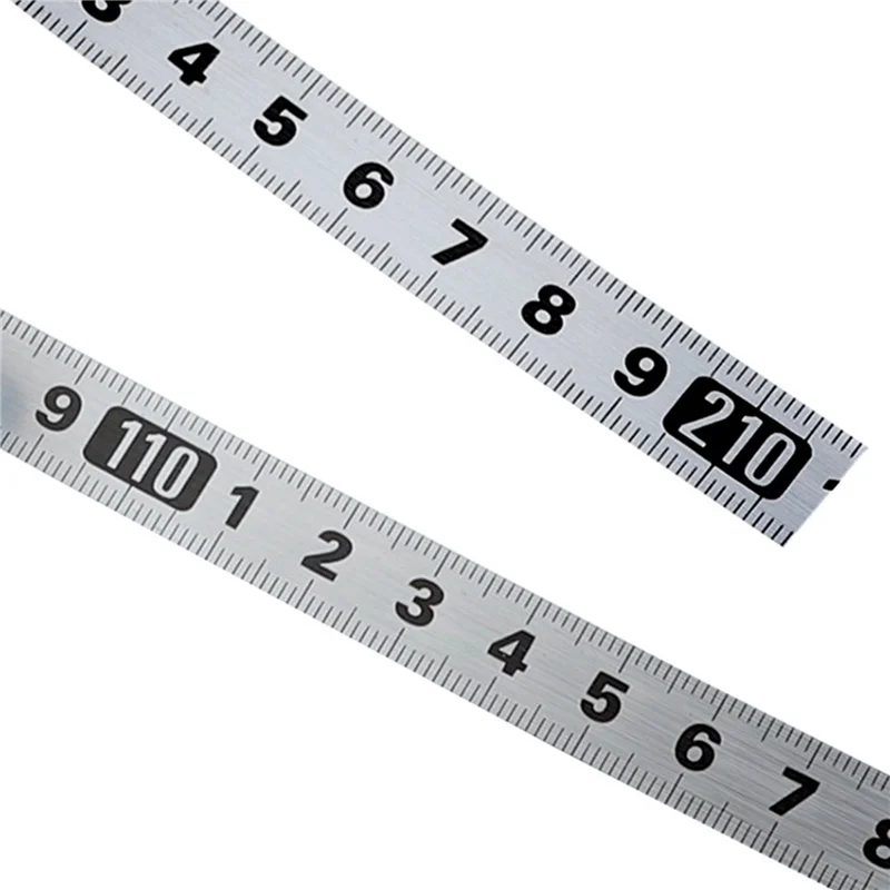 A02F-8PCS Stainless Steel Adhesive Scale Precision Woodworking Guide Rail Self-Adhesive Tape Measure Metal Ruler With Glue Qme