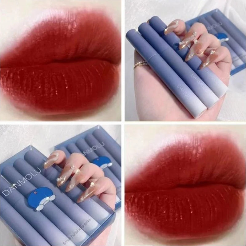 Lipstick 5 Colors Matte Long Lasting Waterproof Non-stick Cup Lip Qme
