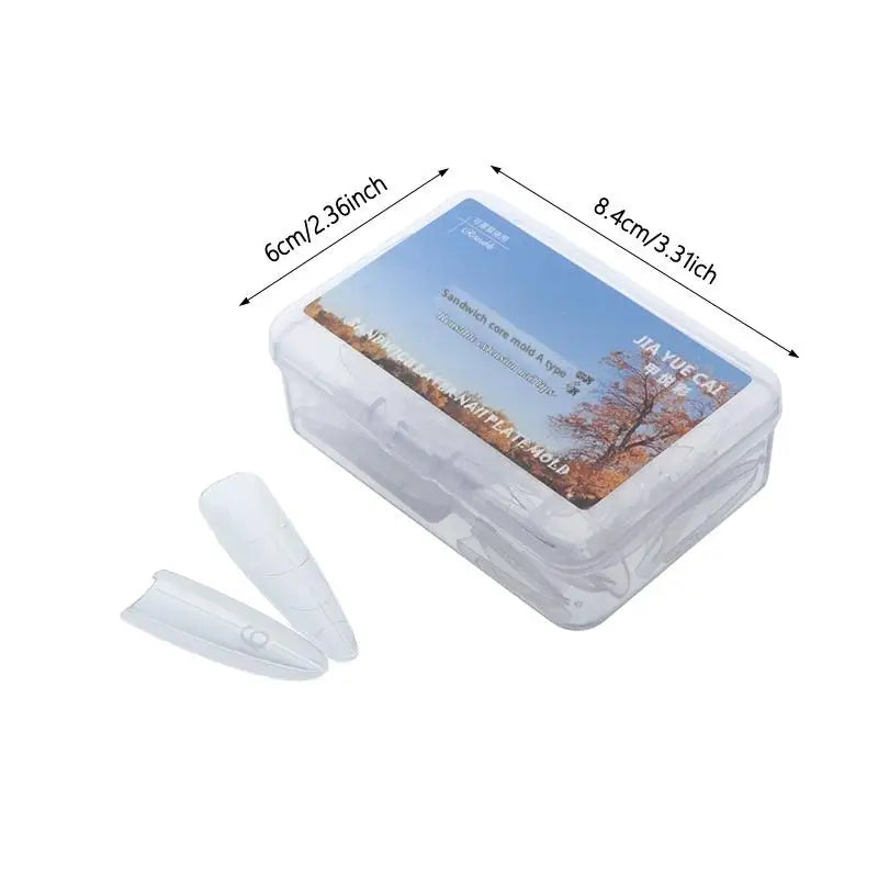 Dual Nail Extension Forms Almond Round Shape Durable Reusable Qme