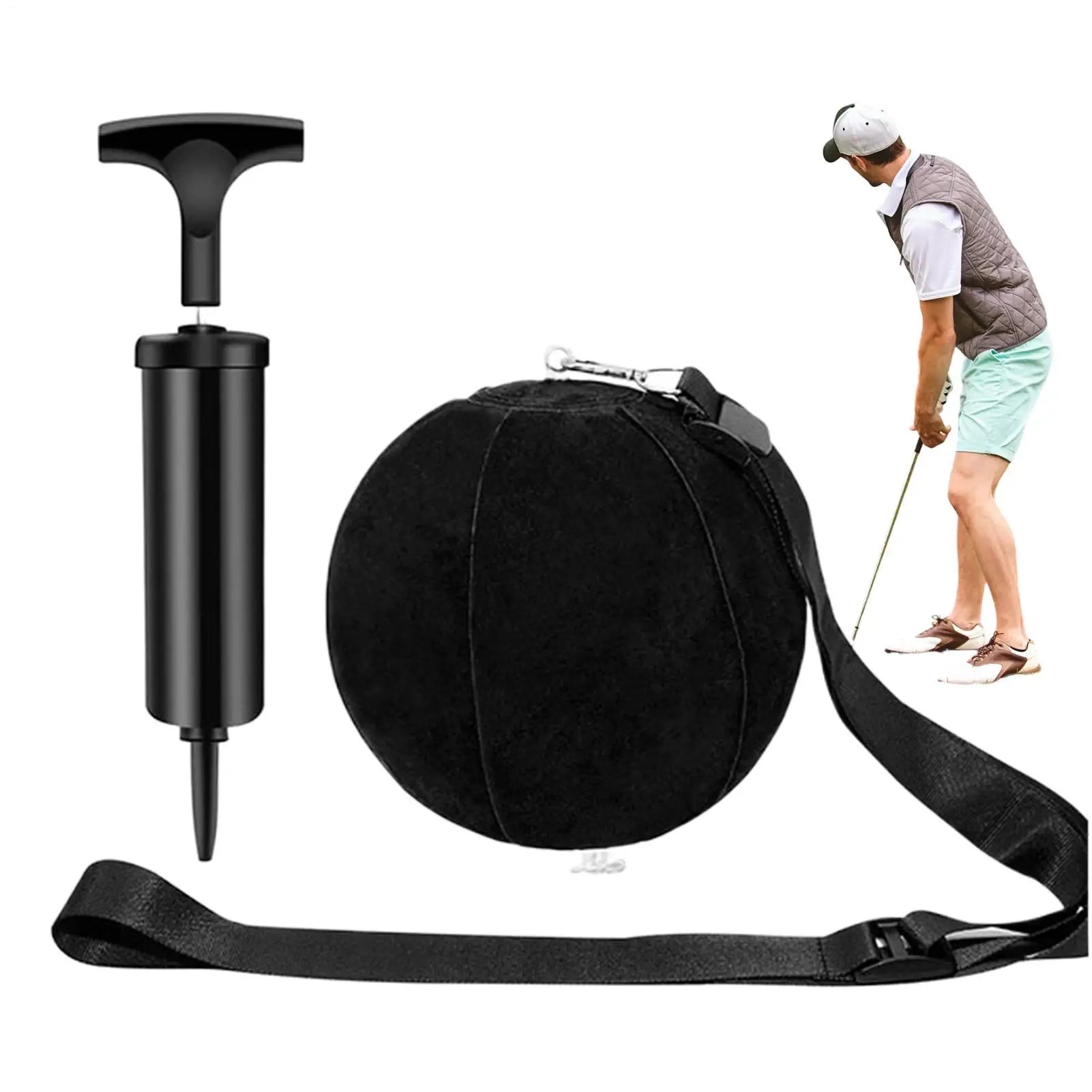 Golf Training Aid Ball Inflatable Practical Golf Training Equipment Lightweight Swing Trainer Accessory For Men Women Qme