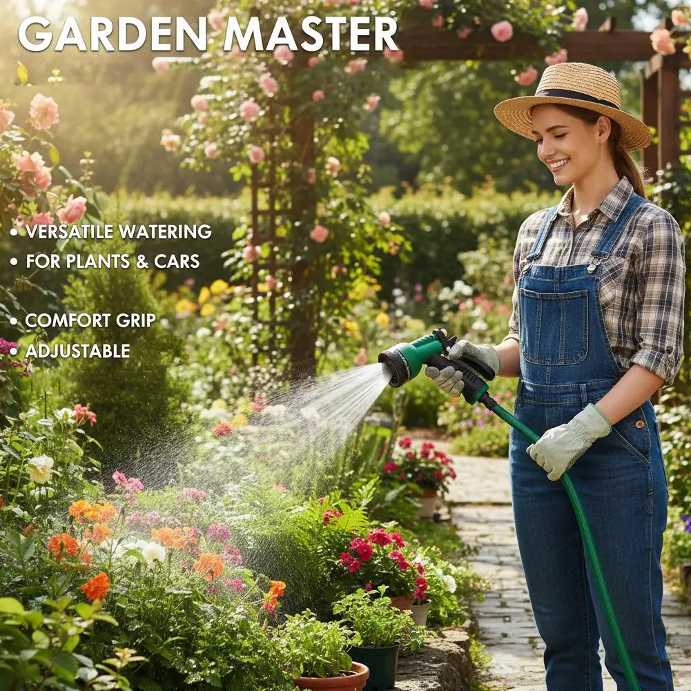 Adjustable Spray Patterns Lawn Garden Hose Nozzle Sprayer Water Qme
