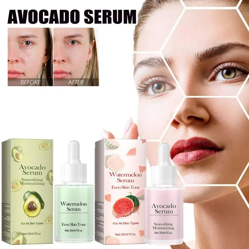 Avocado Face Serum Watermelon Firming Essence Lifting Fade Fine Lines Qme