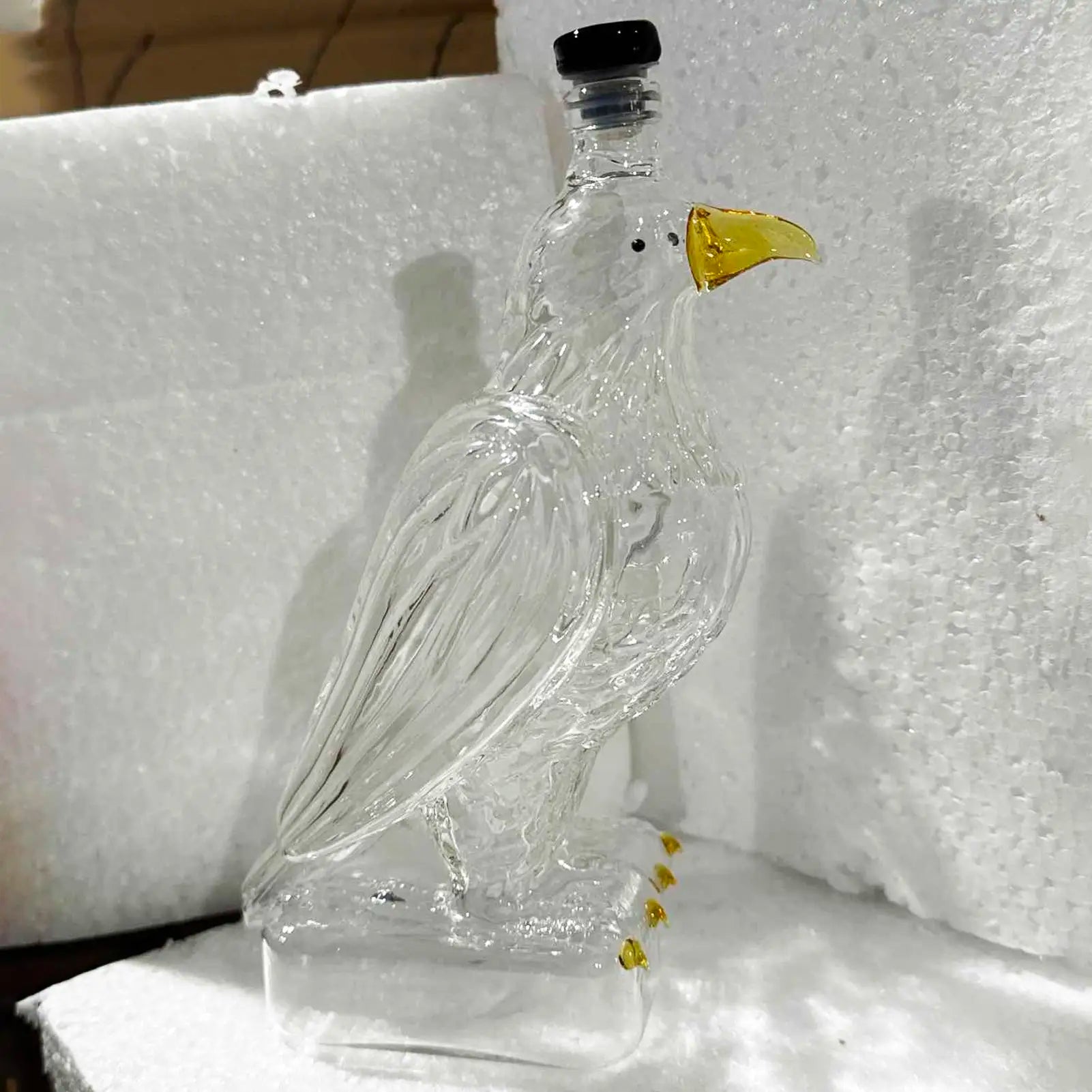 Eagle Whiskey Decanter Glass Animal-Shaped Whiskey Bottles Collectible Novelty Container for Beer Tasting Home Decor Wedding Qme