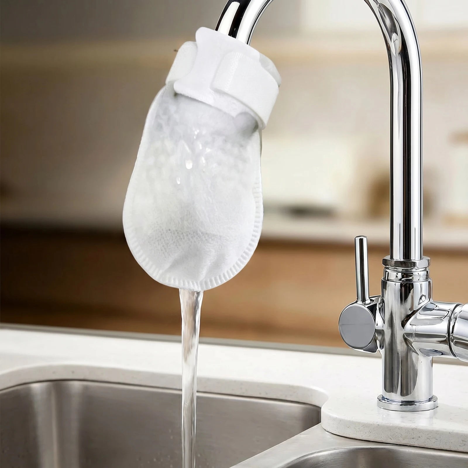 Universal Faucet Filter Cotton Anti-splash Thickened Faucet Water Filter Bag with Tap Home Water Cleaning Supplies Qme
