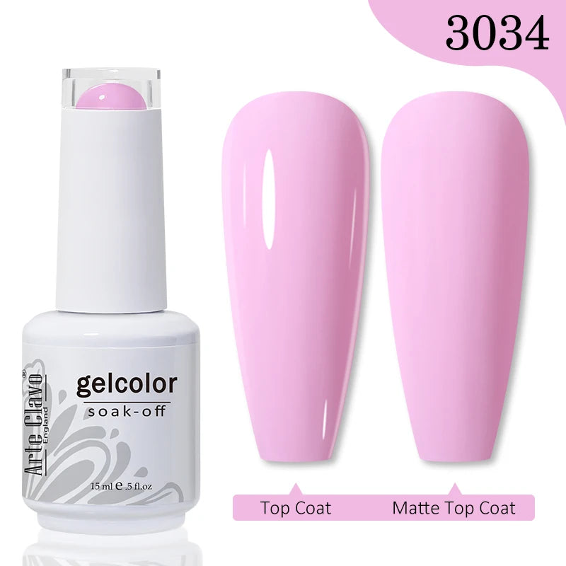 Arte Clavo Gel Nail Polishes Pink Nude Hybrid Lak Manicure