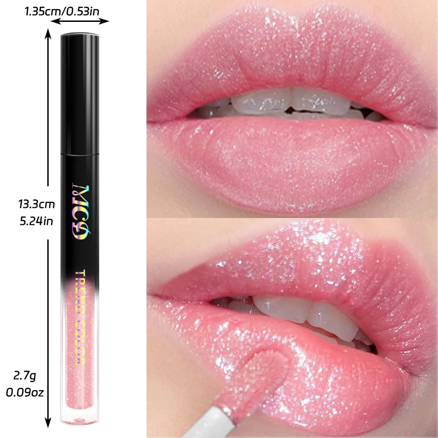 15 Glitter Lip Glaze Long Lasting Waterproof Liquid Lipstick Dewy Qme